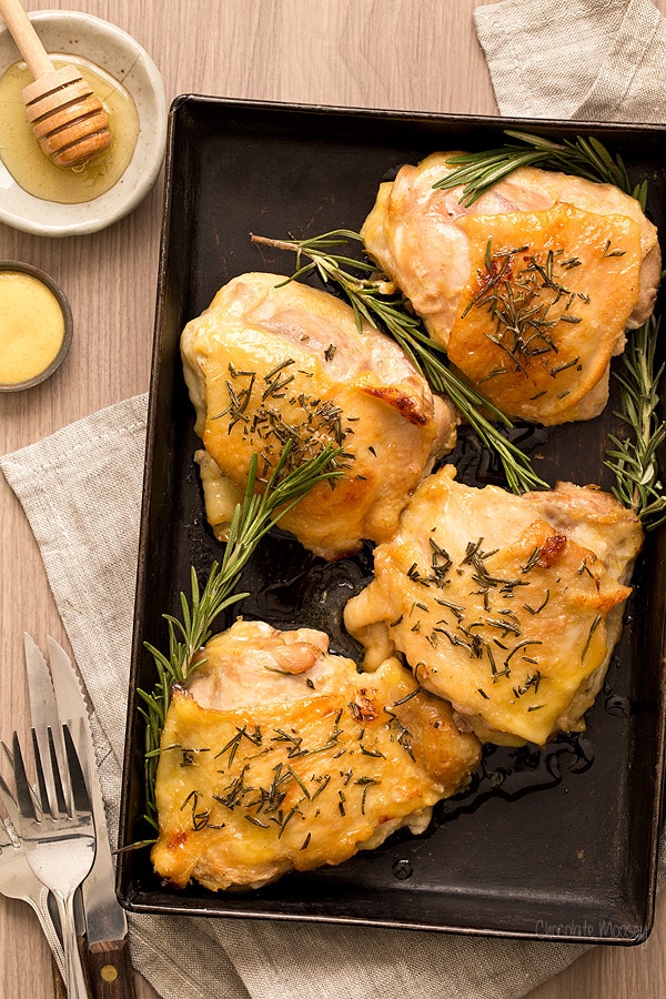 Honey Mustard Chicken Thighs - Dinner For Two