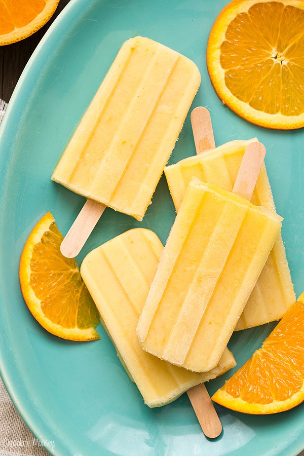 Small batch Orange Creamsicle Yogurt Pops