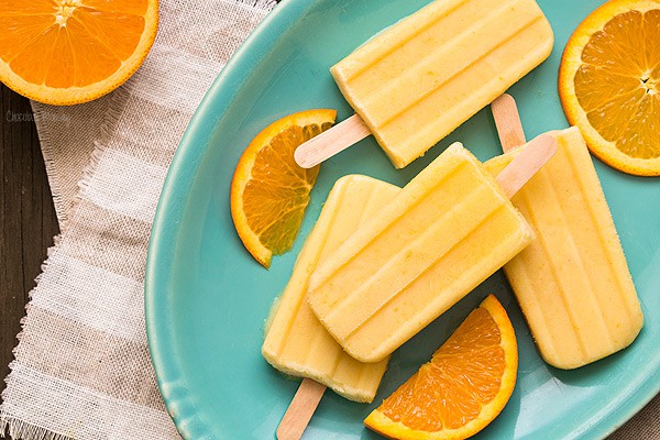 Small batch Orange Creamsicle Yogurt Pops