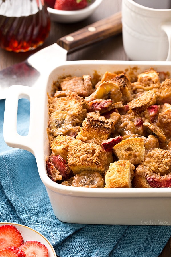 Strawberry Banana French Toast Bake