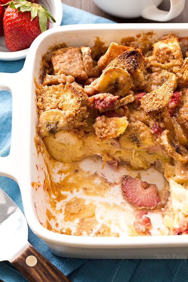 Strawberry Banana French Toast Bake