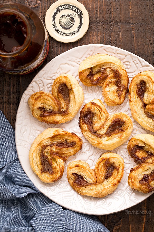 Apple Butter Palmiers made with 4 ingredients