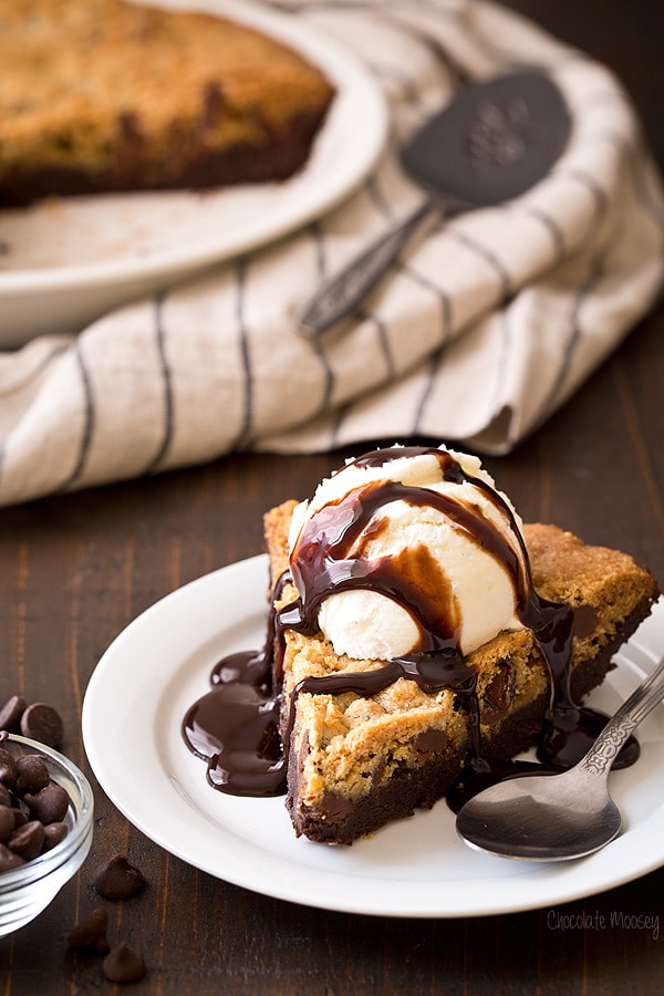 Chocolate Chip Cookie Brownie Pie