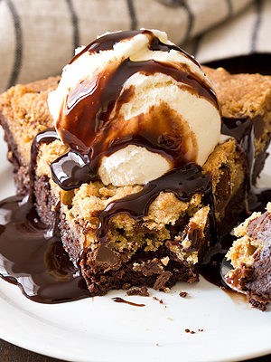 Chocolate Chip Cookie Brownie Pie