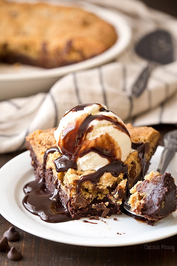 Chocolate Chip Cookie Brownie Pie