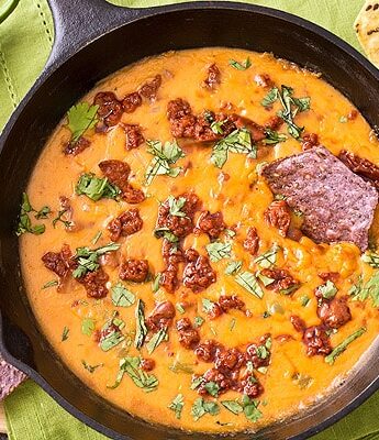 Mexican Beer Cheese Dip with chorizo and jalapeno