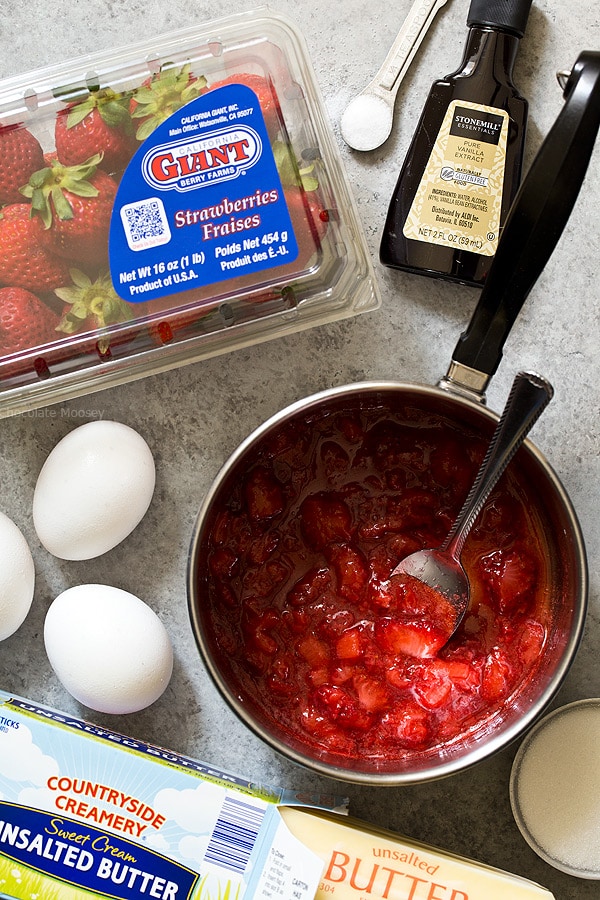Ingredients For Strawberry Snack Cake
