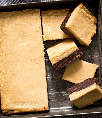 Peanut Butter Cheesecake Brownies with peanut butter cups