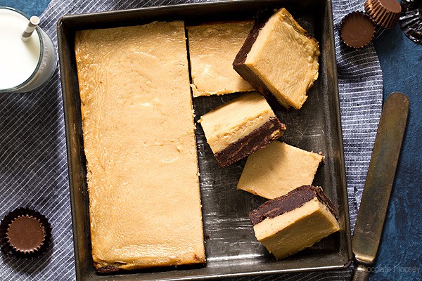 Peanut Butter Cheesecake Brownies with peanut butter cups