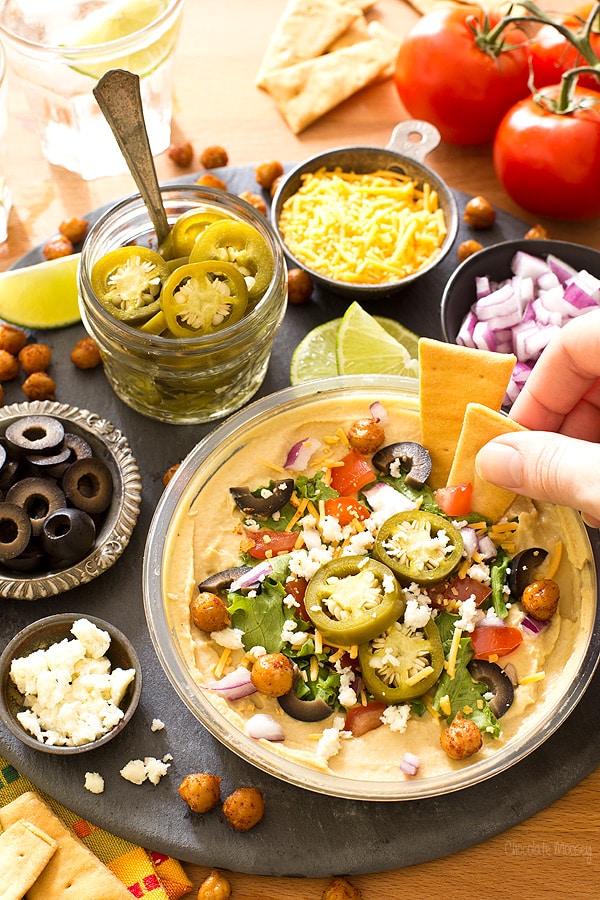 Quick Pickled Jalapenos and Taco Hummus Bar