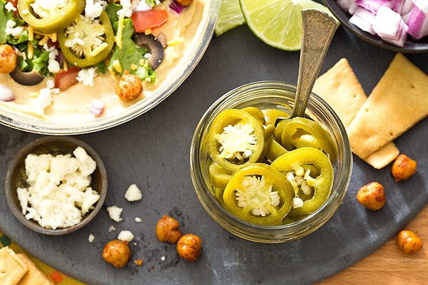 5 ingredient Quick Pickled Jalapenos