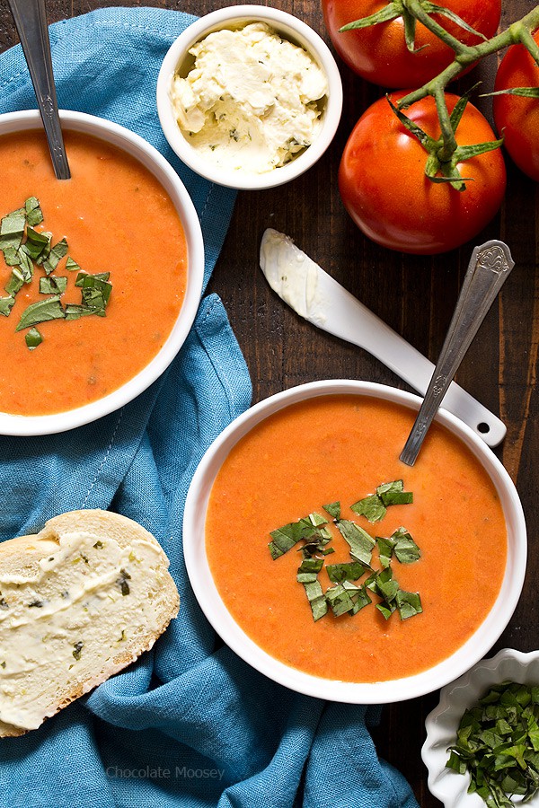 You'll never reach for canned soup again once you try this creamy Homemade Tomato Soup for two. Pair it with a melty grilled cheese sandwich for a fulfilling lunch or dinner.