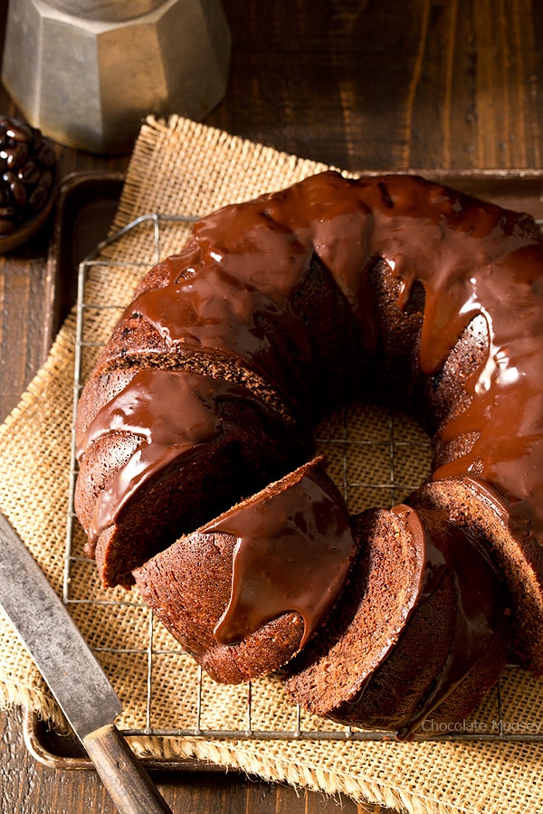 Whether you need a cake to impress at a dinner party or to serve as a snack at an office party, this moist and tender Chocolate Mocha Pumpkin Bundt Cake with a chocolate ganache glaze is perfect for every occasion.