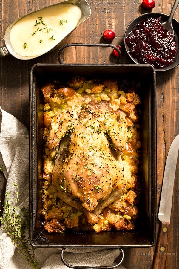 Cornish Hen With Homemade Classic Stuffing Thanksgiving For Two