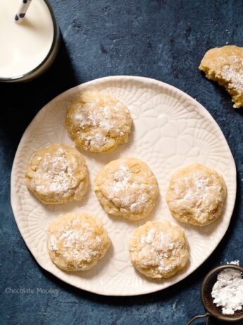 Soft and delicate Peanut Butter Gooey Butter Cookies from scratch turns a traditional St. Louis cake into cookies. Recipe makes 1 dozen cookies.