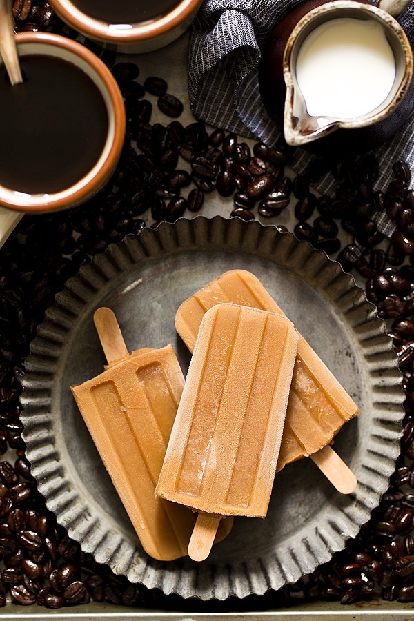 3 ingredient small batch Iced Coffee Popsicles for when it's hot outside