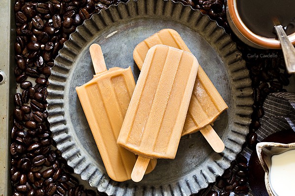 3 ingredient small batch Iced Coffee Popsicles for a caffeine boost