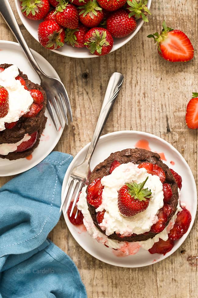 Learn how to make Chocolate Strawberry Shortcake from scratch with Chocolate Strawberry Shortcake filled with fresh strawberries and homemade whipped cream.