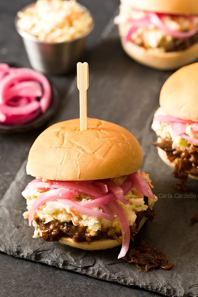 BBQ Beef Sliders made in the slow cooker