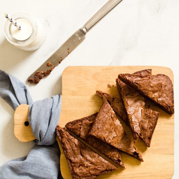 Small Batch Brownies (Loaf Pan Brownies) Homemade In Kitchen