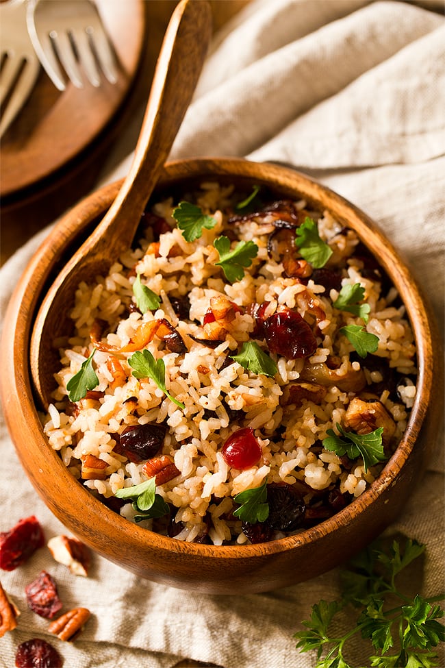 Cranberry Rice Pilaf for Thanksgiving