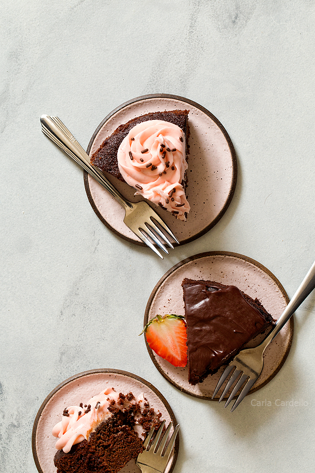 Slices of Small Chocolate Cake recipe