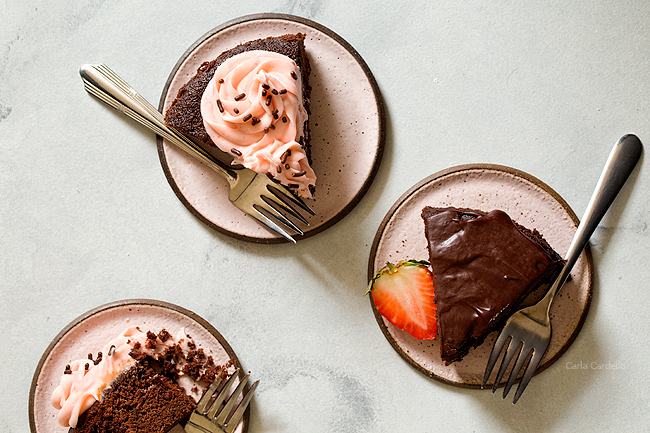 Slices of 6 Inch Chocolate Cake recipe