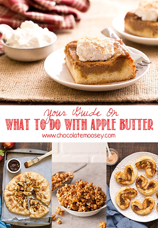 Photo college of recipes using apple butter