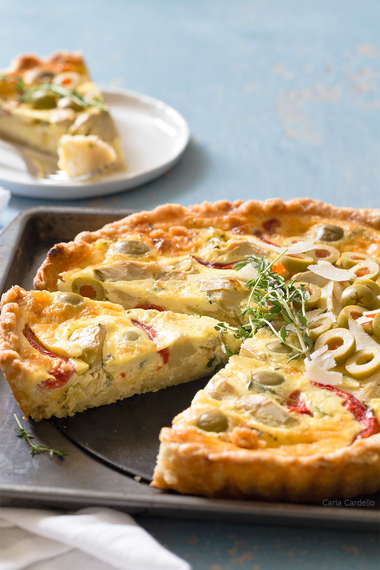 Slice of Vegetarian Quiche