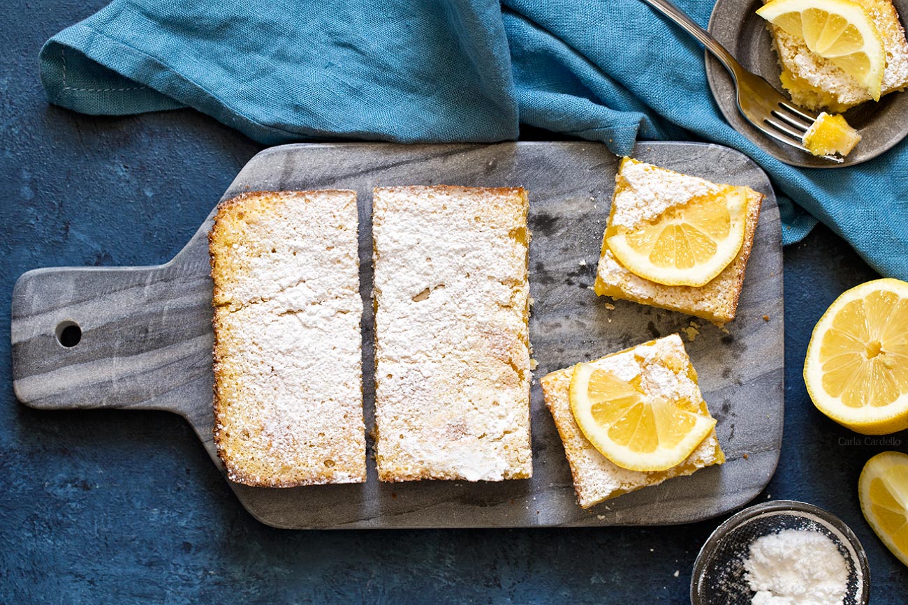 Lemon Bars on cutting board