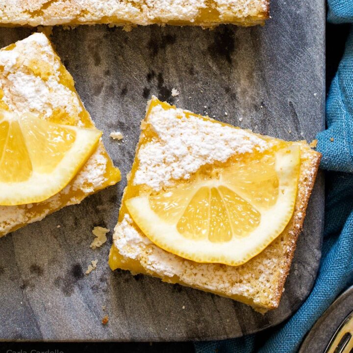 Close up of lemon bar