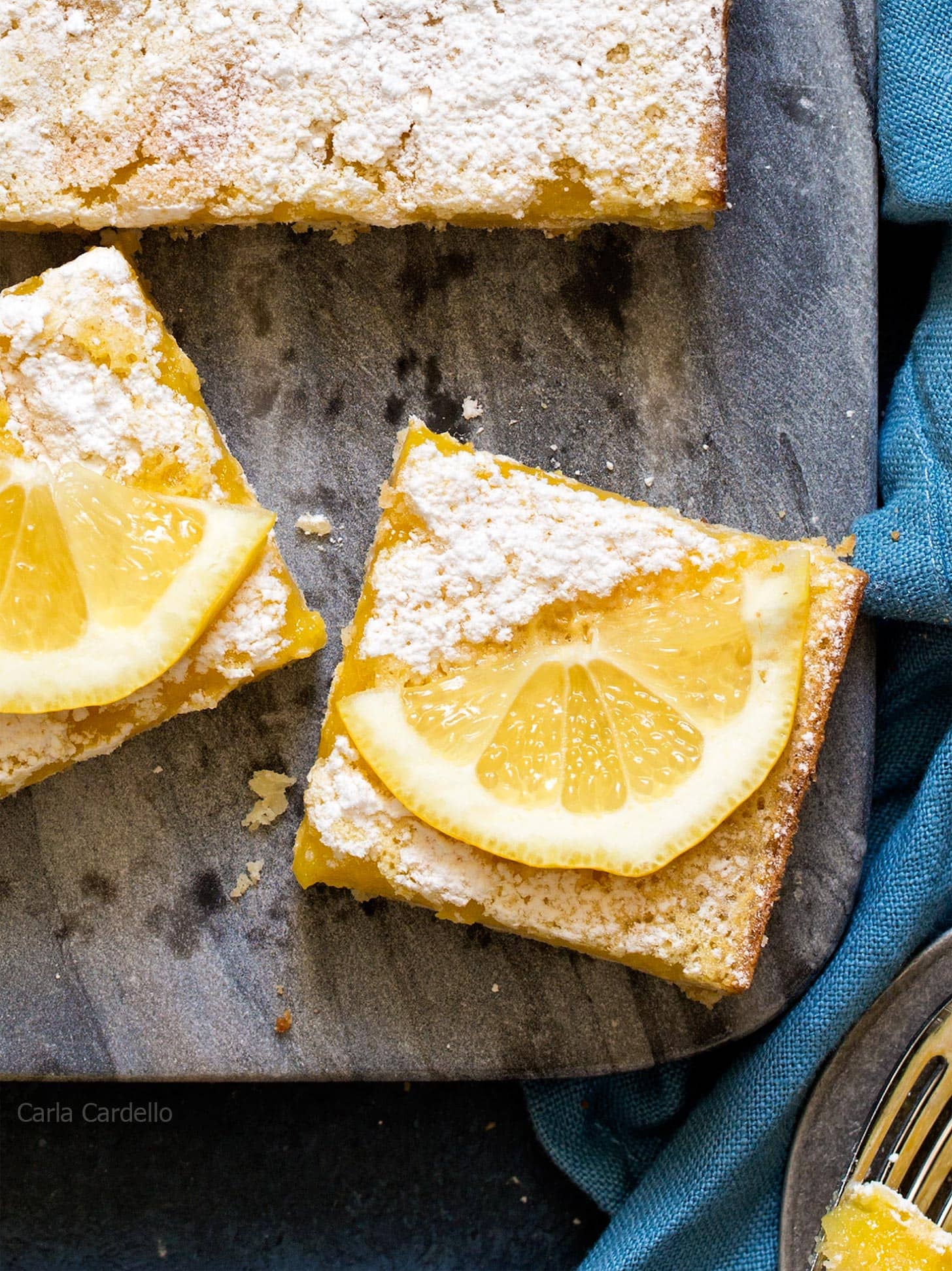 Close up of lemon bar