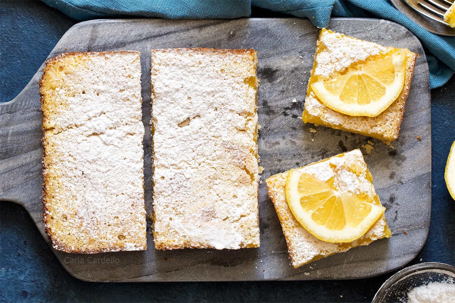 Lemon Bars cut into squares