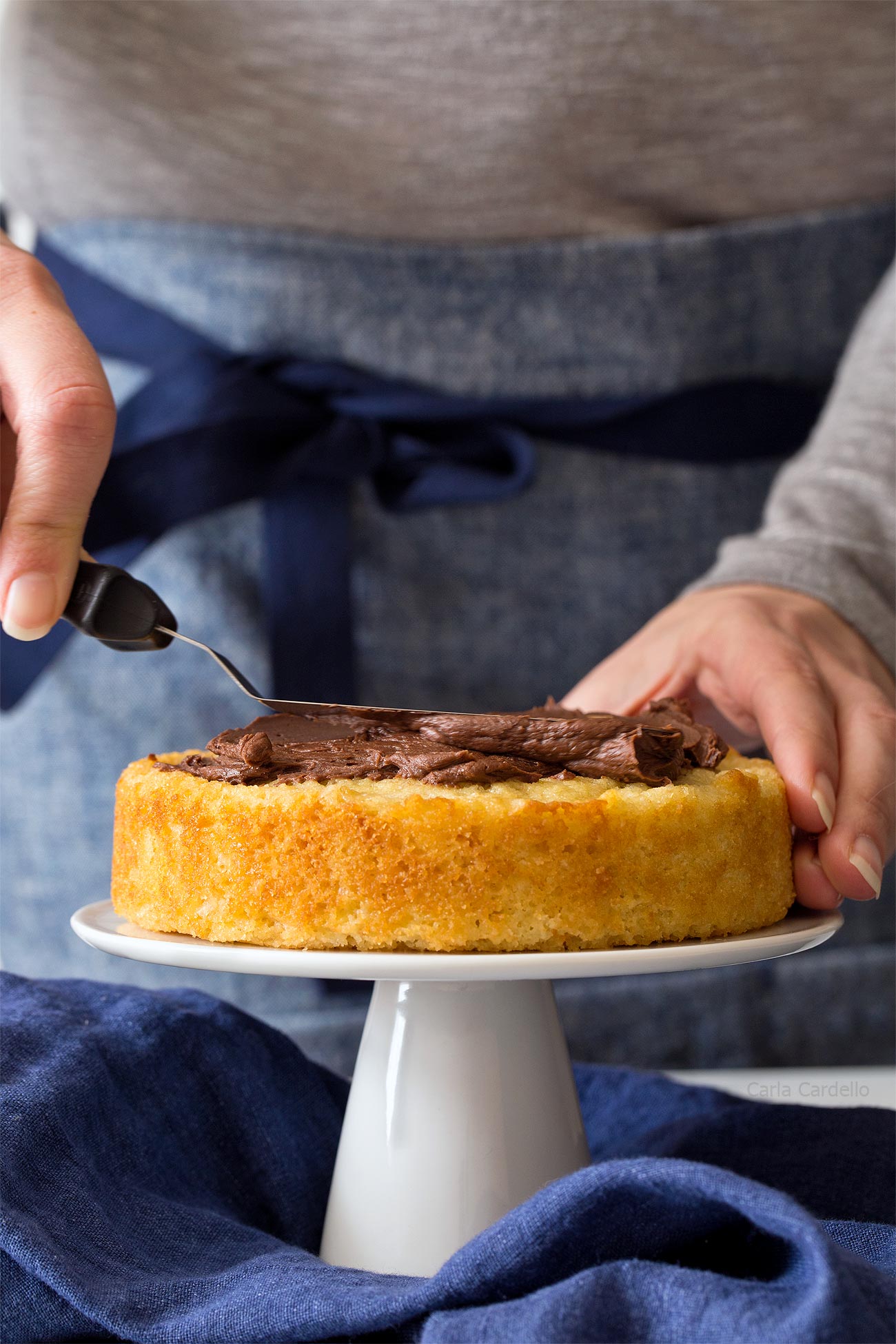 Small Batch 6 Inch Yellow Cake with chocolate frosting