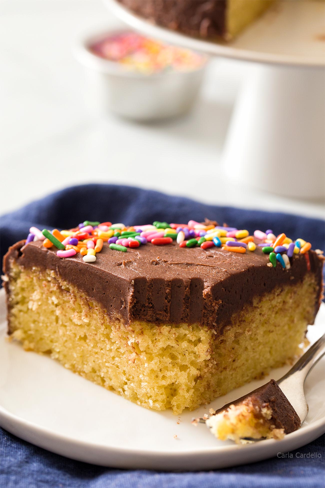 Take a bite out of Small 6 Inch Yellow Cake For Two