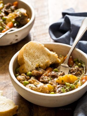 Make comfort food for dinner faster by learning how to make Instant Pot Beef Stew For Two!