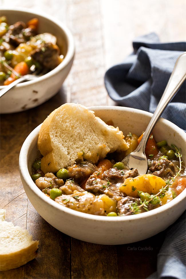 Make comfort food for dinner faster by learning how to make Instant Pot Beef Stew For Two!