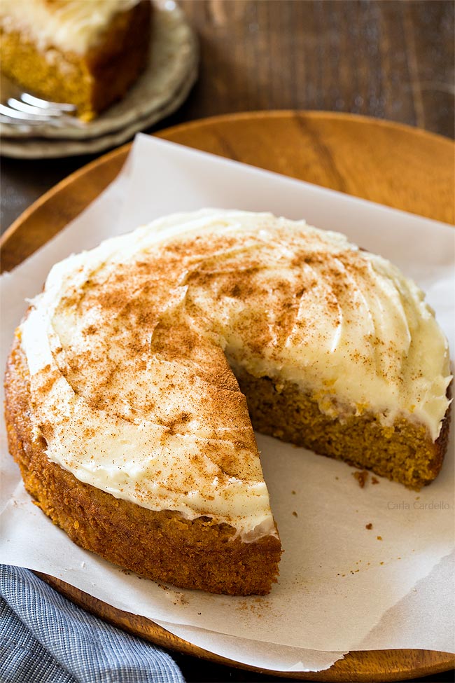 Small 6 Inch Pumpkin Cake for Thanksgiving dessert for two