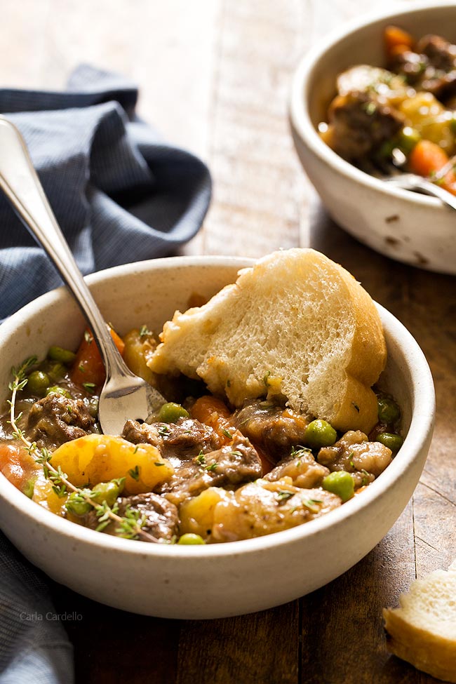 Learn how to make beef stew for two on the stovetop