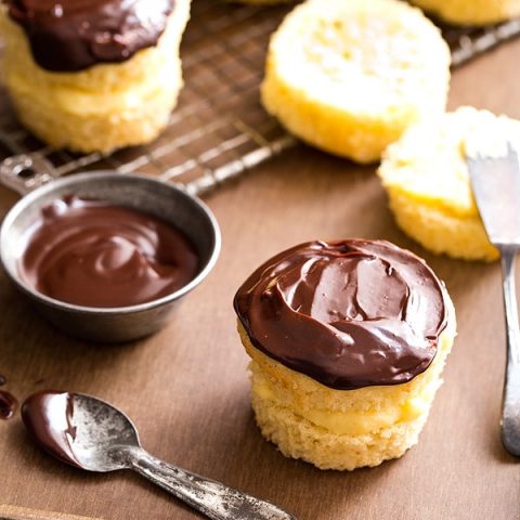 Boston Cream Pie Cupcakes (Small Batch)