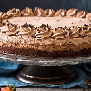 Brownie Bottom Chocolate Mousse Cake