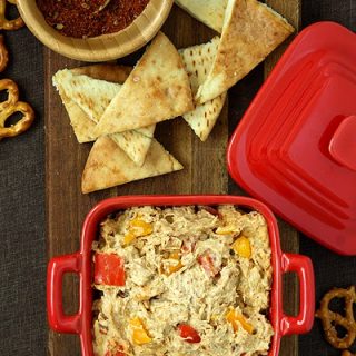 Chicken Fajita Dip and Quesadillas