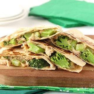 Chicken and Broccoli Alfredo Quesadillas