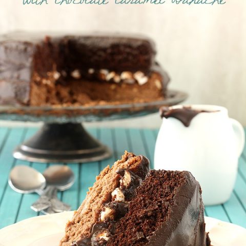 Chocolate Caramel Cheesecake Cake