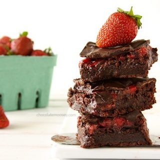 Chocolate Covered Strawberry Brownies