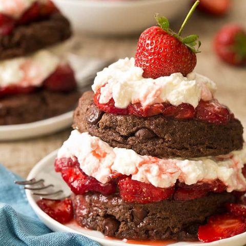 Chocolate Strawberry Shortcake (Dessert For Two)