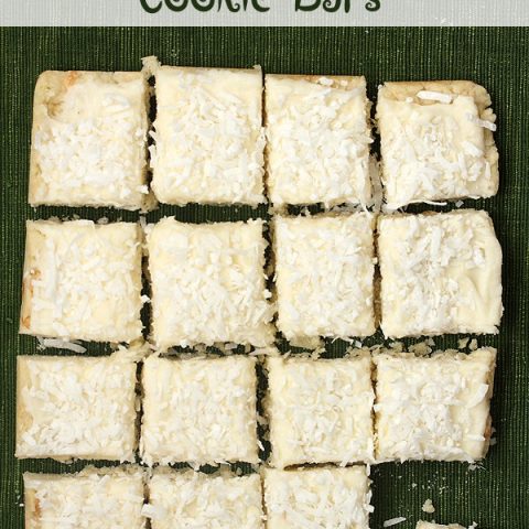 Coconut Lime Meltaway Cookie Bars