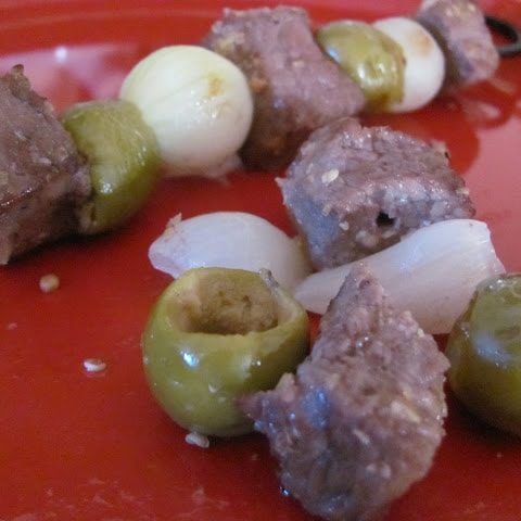 Dirty Martini Steak Kabobs