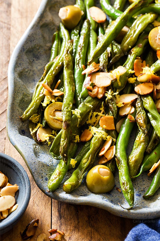 Green Beans with Olives and Almonds