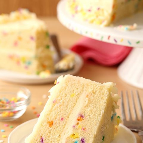 Funfetti Layer Cake with Whipped Vanilla Buttercream Frosting